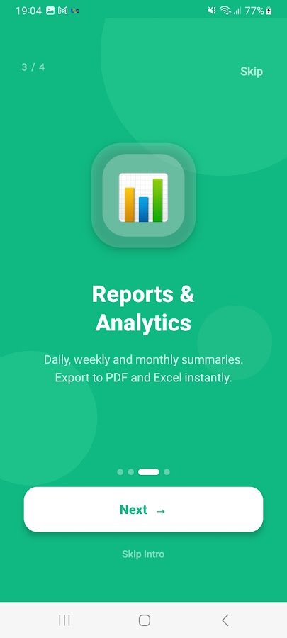 StockApp – Reports and analytics, export to PDF and Excel