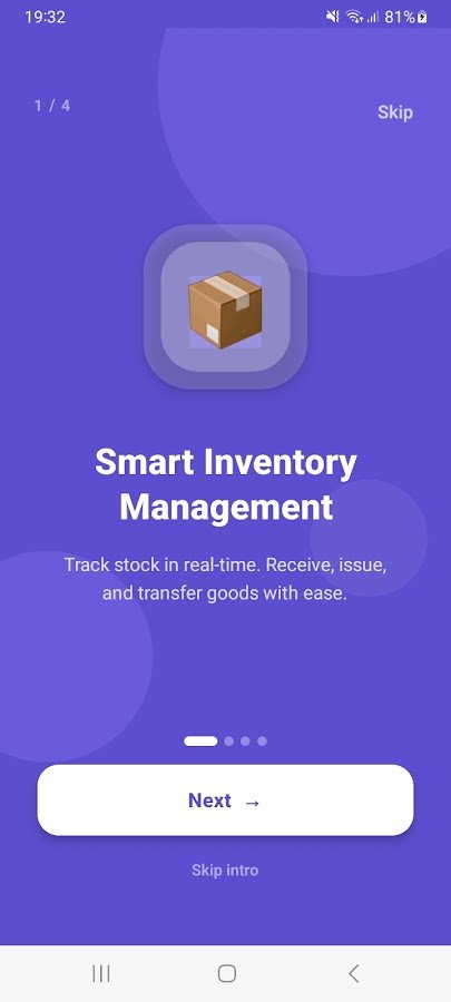 StockApp – Smart inventory: receive, issue and transfer goods