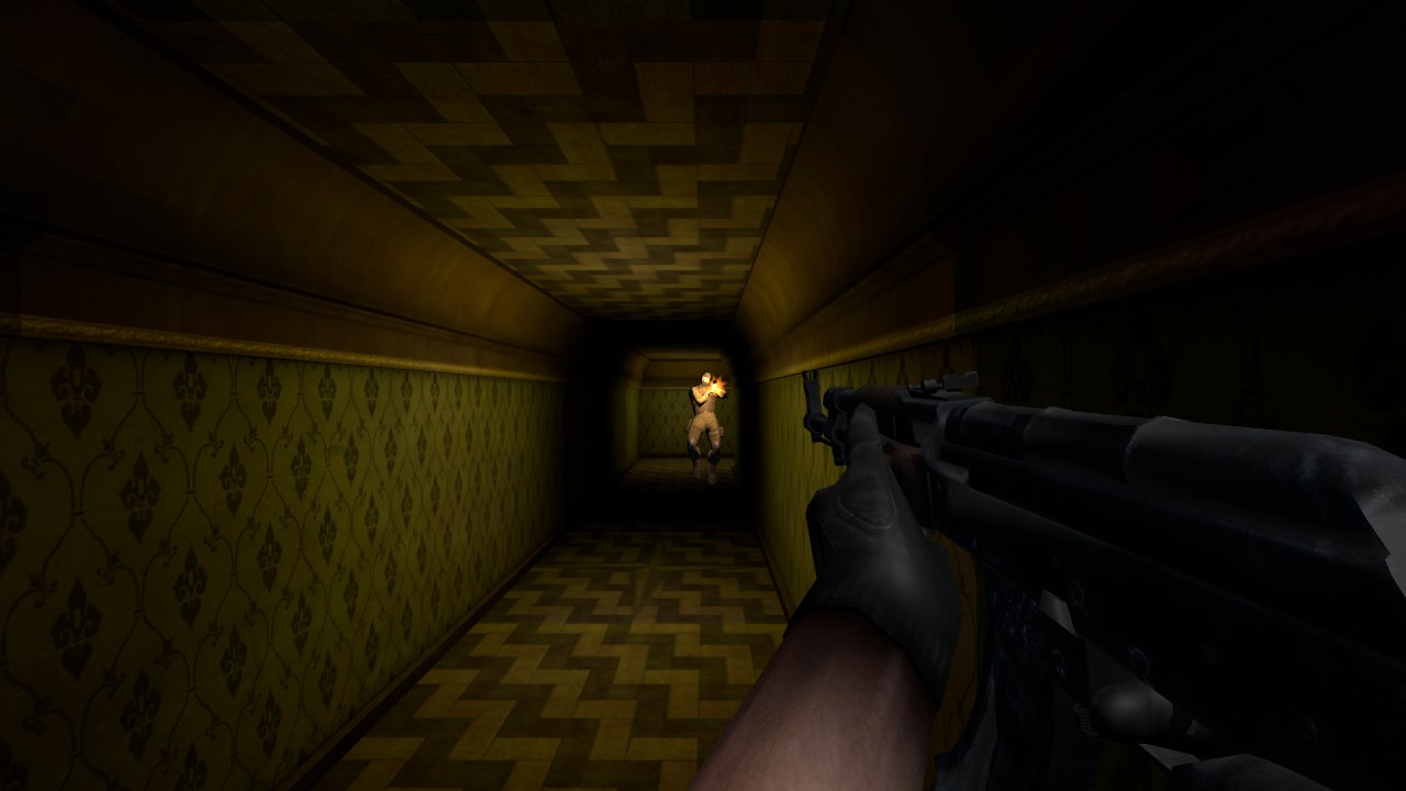 Sweet Bullet – a sniper firing from the end of a corridor