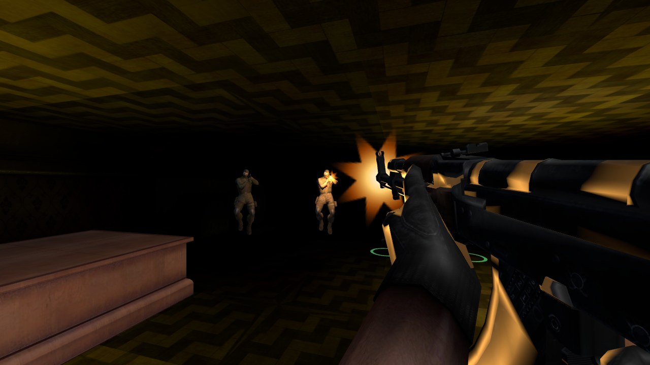 Sweet Bullet – firing the AK rifle at two gunmen
